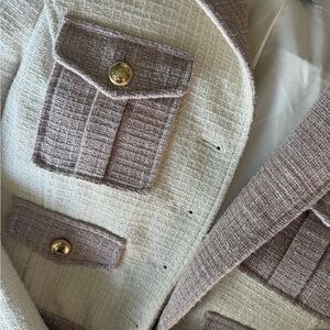 Derek Lam Cream and Brown Blazer
